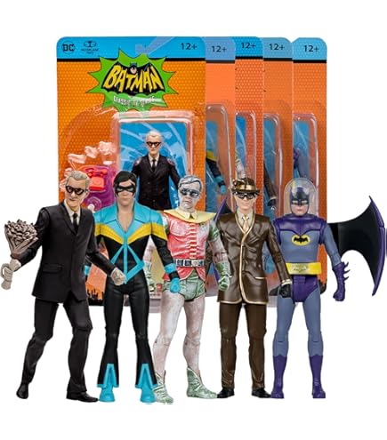 Amazon.com: McFarlane Toys - DC Retro Batman 66, 6 Pack, 6in Scale