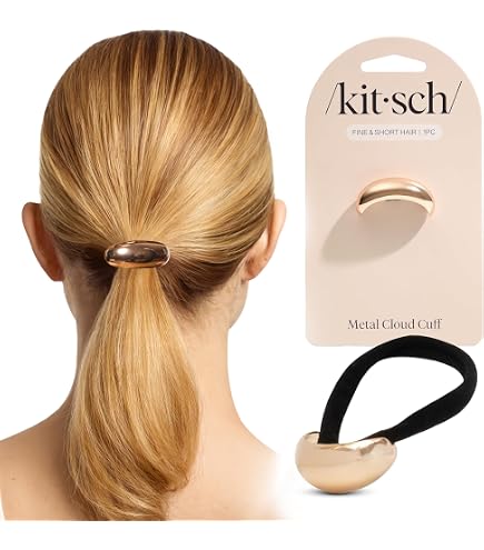 Belle Elodie Cuff Ponytail Holder Cellulose Acetate Gold Finish Stylish Wrap Amazon.com : France Luxe Belle Elodie Cuff Ponytail Holder  main image 3