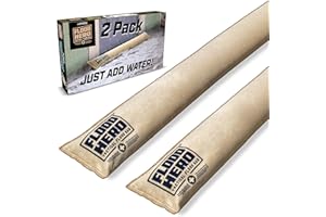 GOSPORTS OUTDOORS Flood Hero Water Activated Sandbags - 3 ft, 6 ft, 10 ft, 18 ft - Flood Bag Barriers for Home, Doors, Garages, Basements & More