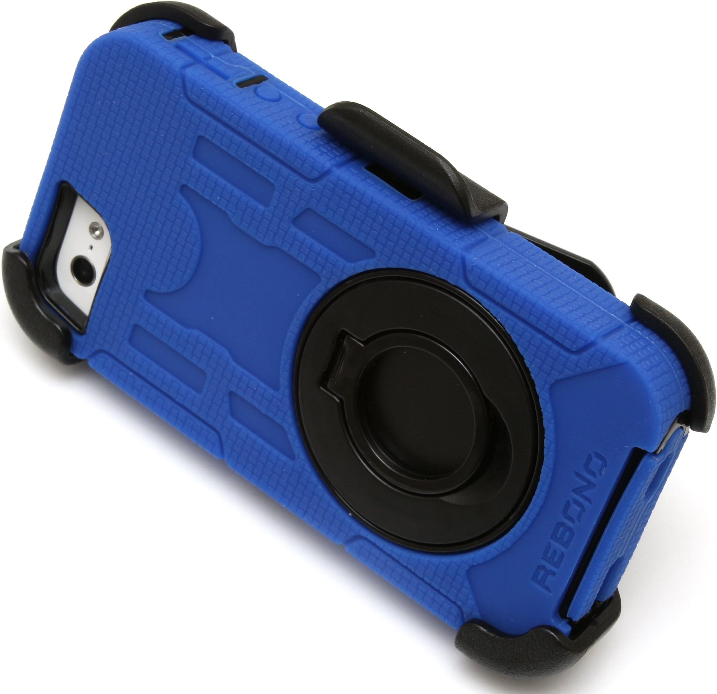 Rebono Rugged Shockproof Defender Armor Case For iPhone 5/5s/SE With Rotating Belt Clip & Kickstand (DARK BLUE)