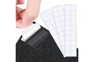 NEPIS 60 Pcs Double Sided Tape Heavy Duty for Acoustic Panels, Double Sided Mounting Tape for Sound Proof Foam Panels for Walls, Squares Double Sided Adhesive Foam Tape 1.2-in Transparent