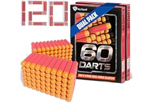 (120 Pack) Ray Squad Nerf Mega Darts Pack - Universal Mega Pack, Mega Dart Refill Pack, Mega Gun Darts, Mega Darts for Nerf Guns, Nerf Mega Bullets, N-Strike Guns Compatible, Nerf Darts Mega