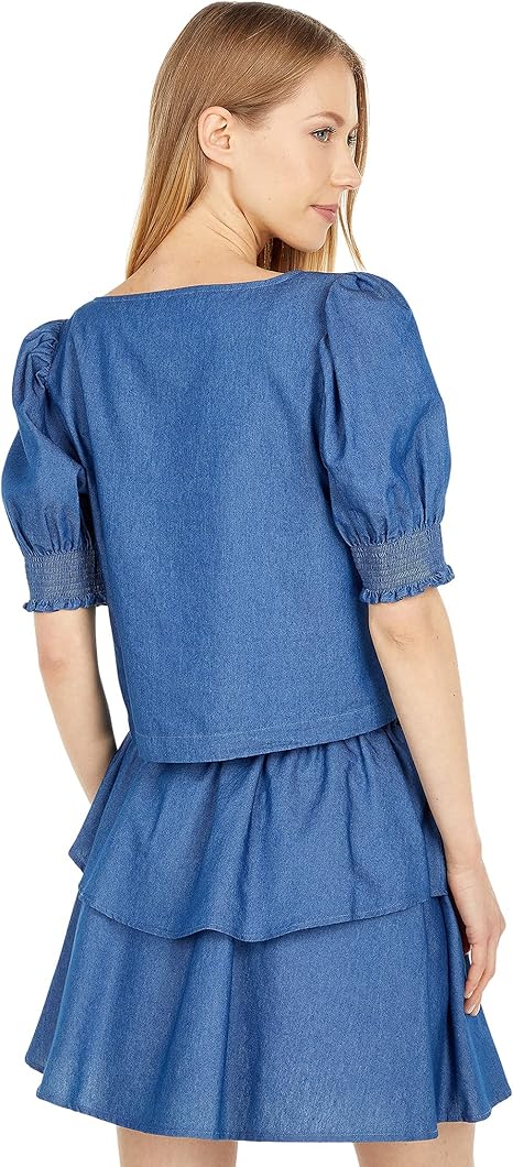 Amazon.com: 1.STATE Square Neck Drop Shoulder Top: Clothing