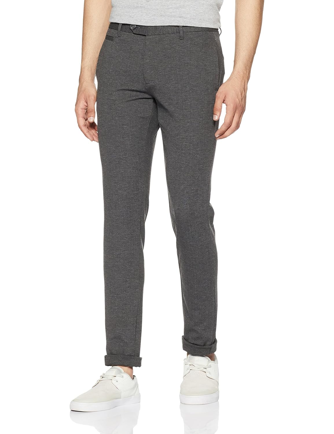 flying machine men's tapered fit casual trousers