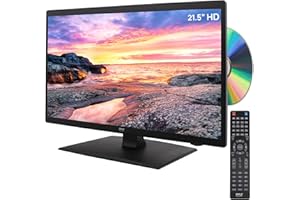 Pyle 21.5" LED Flat Screen TV – 1080p Small TV Monitor w/HDMI, RCA, Slot-in DVD, 12V/24V Car Adapter, Stereo Speakers, VESA Wall Mountable Television, Includes Remote Control – Compact FHD Display