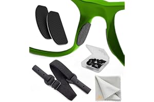 SIGONNA Eye Glasses Nose Grip Non Slip - 0.5 mm Ultra Thin Eyeglass Nose Pads Anti Slip - Silicone Nose Pads Glasses Anti-Slip - Sunglass Nose Bridge Pads Glasses - 6 Pairs (Deep Black) - 0.5 mm x 7mm x 16mm