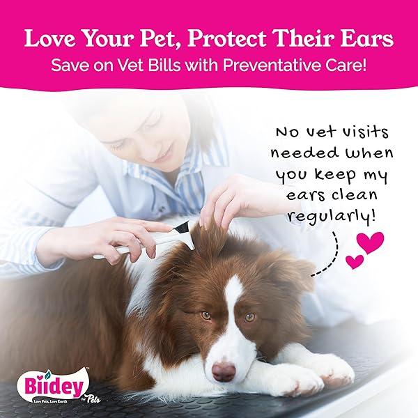 BIIDEY CAT DOG EAR & FACE CLEANER WIPES, GENTLY REMOVE EAR WAX & DEBRIS, RELIEVE EAR ITCHING & INFLAMMATION – SOOTHING CLEANSING DEODORIZING EAR CARE WIPES FOR CAT AND DOG