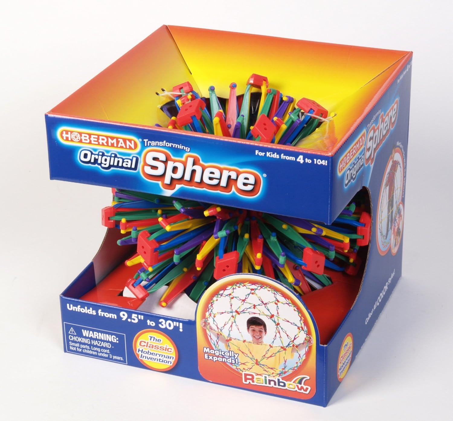 Original Hoberman Sphere Rainbow Expanding Toy Kids Expandable Color Collapsible eBay