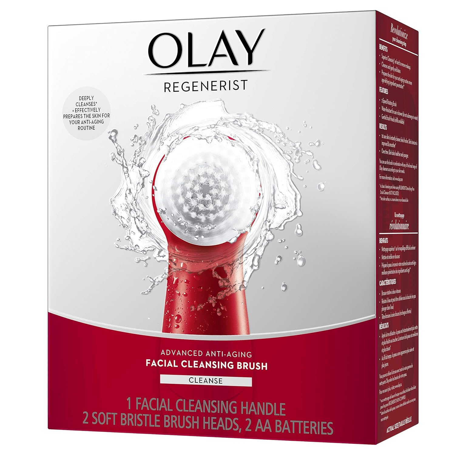 Facial Cleansing Brush by Olay Regenerist, Face Exfoliator with 2 Brush Heads: Beauty