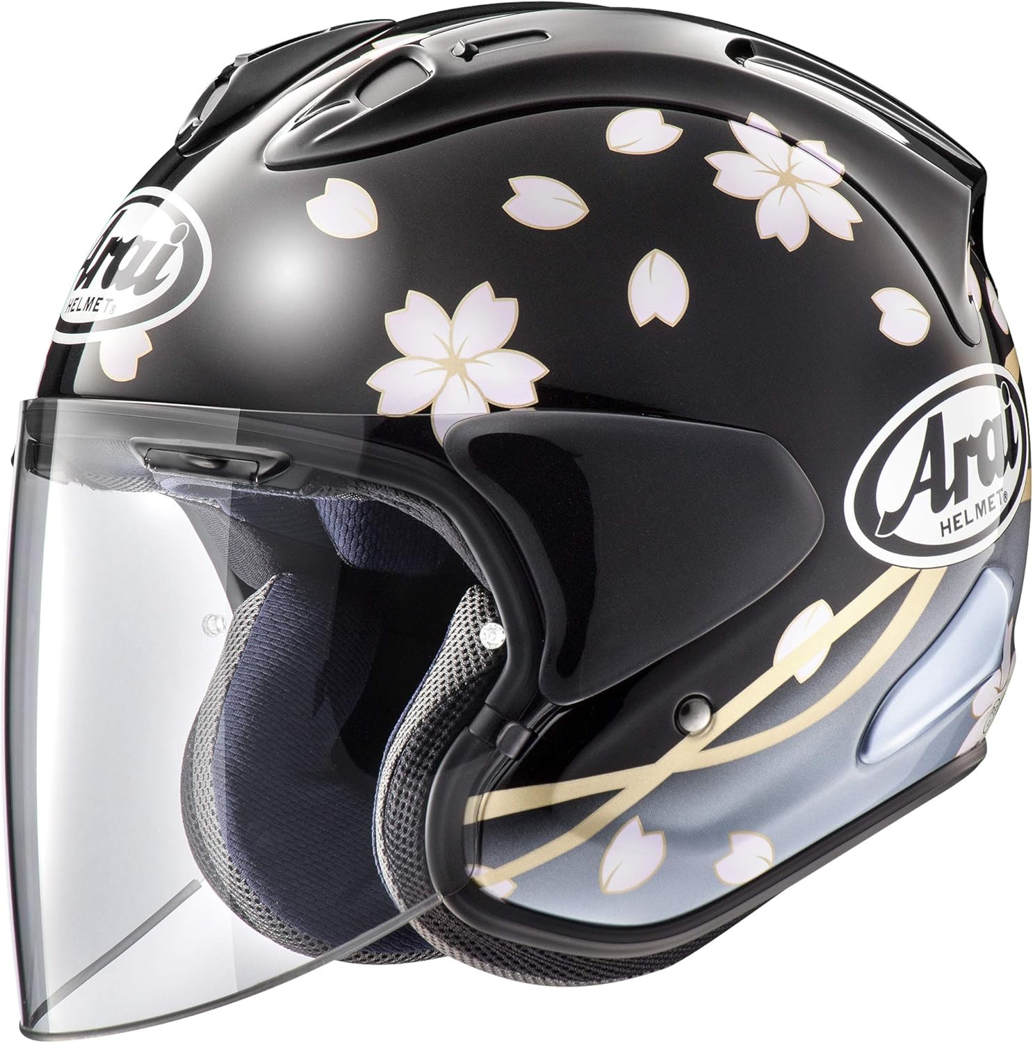 Amazon Co Jp Arai Vz Ram Sakura Bk54 Jet Type Helmet Vz Ram Sakura Black 21 3 Inches 54 Cm Car Bike Products