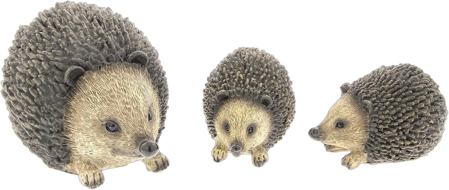 Set of 3 Mayrich Indoor/Outdoor Hedgehog Figurines with