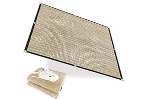 Alion Home HDPE 50% Sun Block Garden Netting Mesh (6' x 10', Beige)