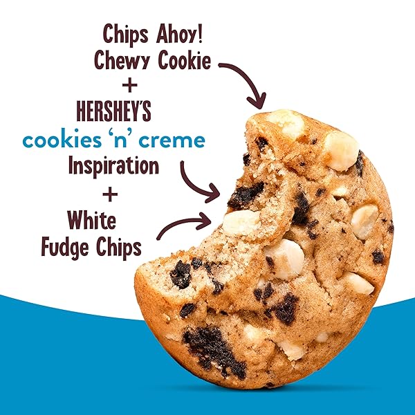 CHIPS AHOY! CHEWY HERSHEY’S COOKIES ‘N’ CREME BAR-INSPIRED COOKIES, 9.58 OZ