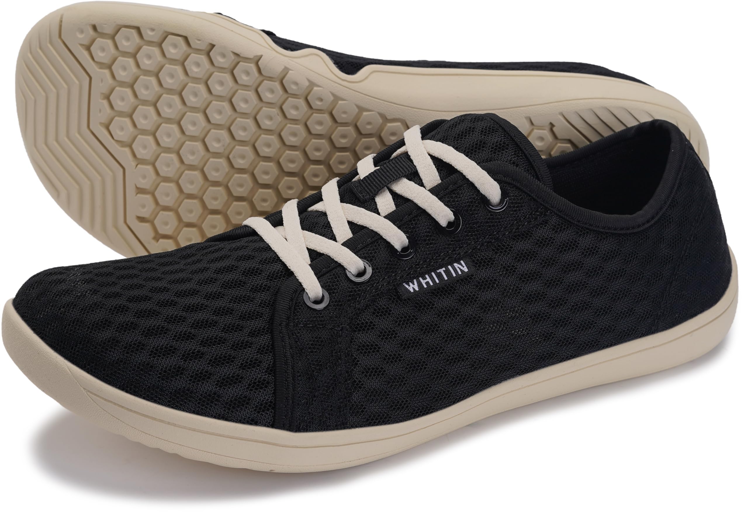 Photo 1 of WHITIN Men's Water Shoes Quick Dry Aqua Minimalist Barefoot Sneakers Size 9 Minimus Beach Swim River Kayak Fishing Outdoor Slip-on Black Beige 42