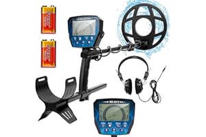 Flyxiregg Metal Detector for Adults, 10" IP68 Waterproof Coil- Professional Higher Accuracy Detector with Bigger LCD Display, Advanced DSP Chip Metal Detectors, Adjustable Lightweight Detectors Stem