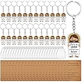 24 Set Jesus Keychains with Bible Verse Prayer Cards Acrylic Christian Keychain Inspirational Religious Jesus Gifts Keyrings for Women Men Prayer Religious God Gifts