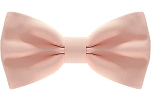 Bow Tie House Satin Classic Pre-Tied Bow Tie Formal Solid Tuxedo for Adults & Children