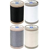 4-PACK - Coats &amp; Clark - Dual Duty XP Heavy Weight Thread - 4 Color Value Pack - (Black+White+Slate+Natural) 125yds Each