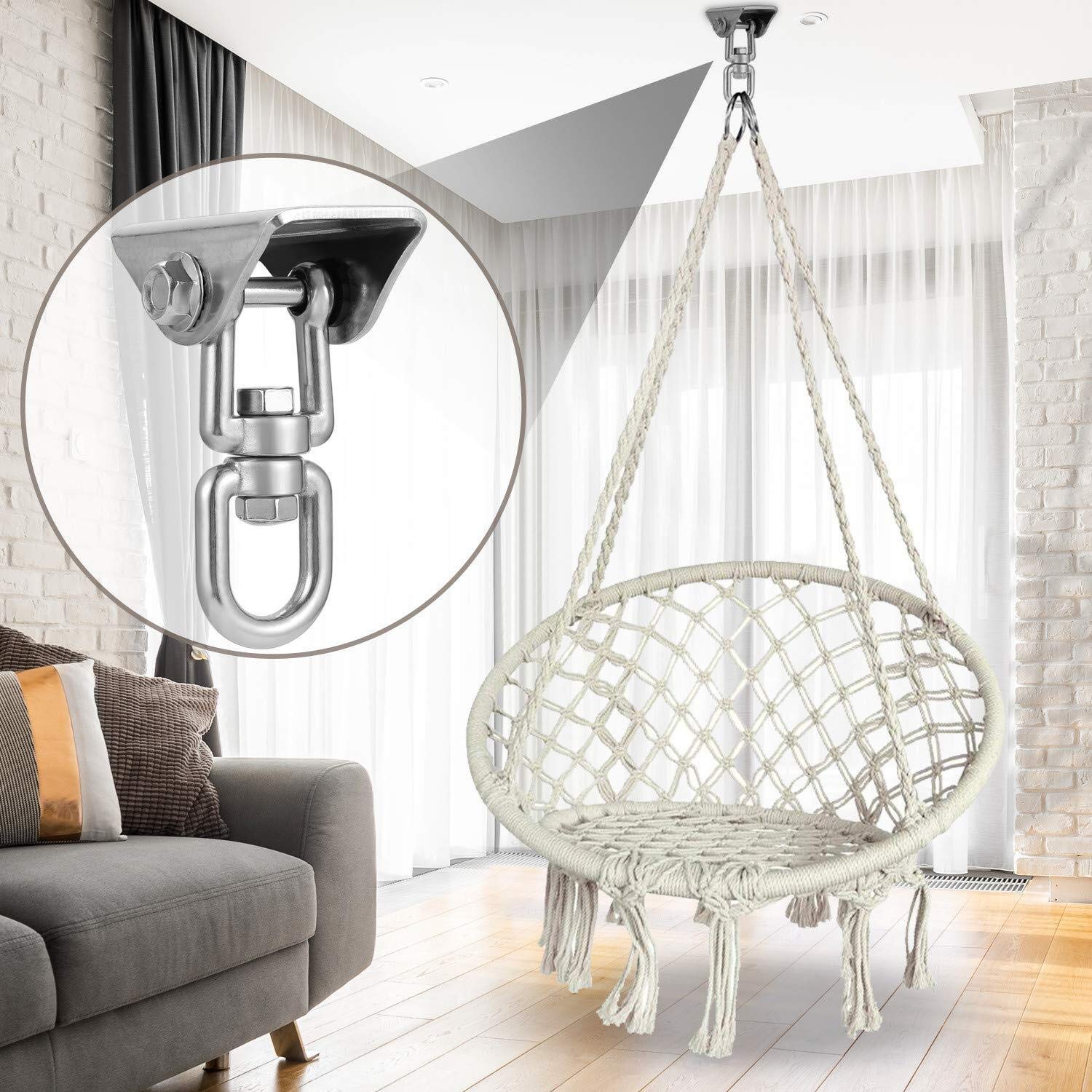 2 Pack Heavy Duty 1200 lb Capacity Antirust Stainless Steel Suspension