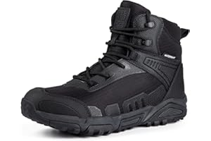 FREE SOLDIER Men's Waterproof Tactical Work Boots Lightweight Comfortable Combat Hiking Boots