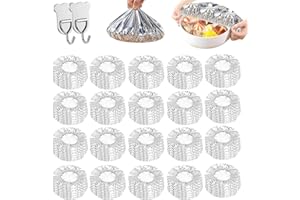 Aluminum Foil Insulation Cover, Reusable Aluminum Foil Food Covers, Adjustable Dough Bowl Cover, Fresh-Keeping Elastic Bowl L
