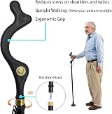 Yinghesheng Folding Walking Stick Adjustable 40-49 in Lightweight Aluminum view 3