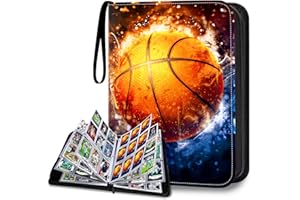 HESPLUS 900 Pockets Basketball Card Binder, Basketball Trading Cards Display Case with Basketball Card Sleeves Card Holder Protectors Set for Basketball Cards, Sports Cards, Game Cards Collector Album