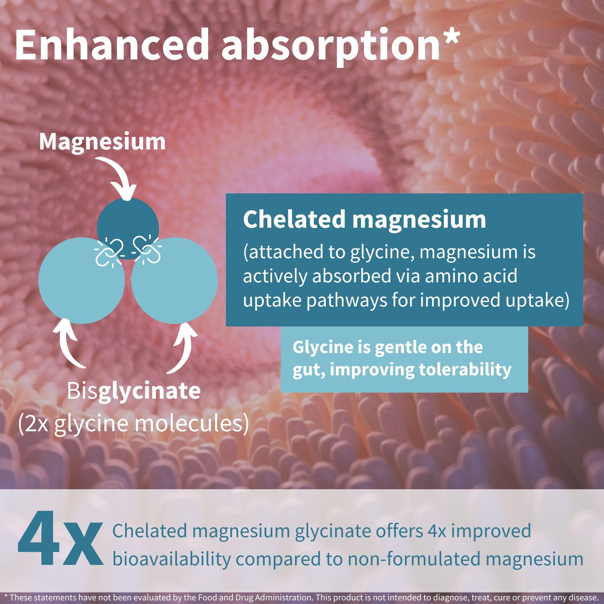 Igennus Highest Strength Chelated Magnesium Glycinate 1300mg, 380mg Elemental, 90 Servings, Pure & Clean Buffered Magnesium Bisglycinate, Vegan, 180 Capsules