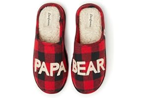 Dearfoams Men's Papa Bear Matching Family Gifts for Dad Clog Slipper