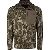 Drake Waterfowl Men's Grid Fleece Half Zip Hunting Casual Stretching Moisture Wicking Hoodie w/Water-Resistant Chest Pocket