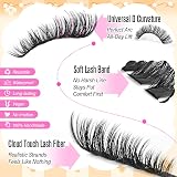calphdiar Lash Clusters 60D+80D 480pcs 10-18mm Fluffy D Curl DIY Volume Lashes view 6
