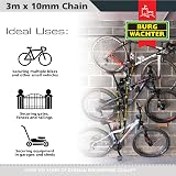 Burg Wachter GKM 10/300 10mm Gold Security Chain 3M Black Case Hardened Steel view 5