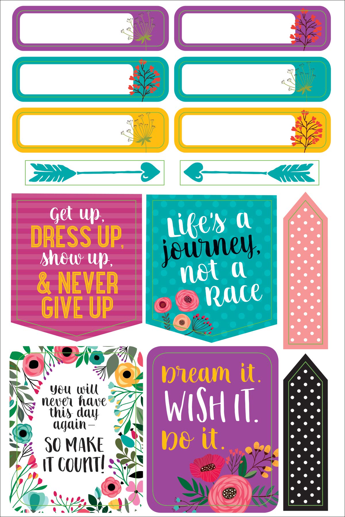 Essentials Wake Up, Kick Ass, Repeat. Planner Stickers: Amazon.es ...