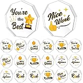 Treela 18 Pcs Acrylic Appreciation Awards Trophies Employee Appreciation Gifts Bulk Thank You Award Trophy for Adults Kids Students Classroom Favors School Office Decorations