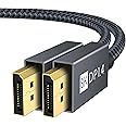 IVANKY DisplayPort Cable 1.4, 8K DP to DP Cable[8K@60Hz, 4K@144Hz, 1080P@240Hz], Support HBR3, 32.4Gbps, HDCP 2.2, HDR, Display Port Cord Compatible for Gaming Monitor, TV, PC, Laptop, Grey-6.6ft