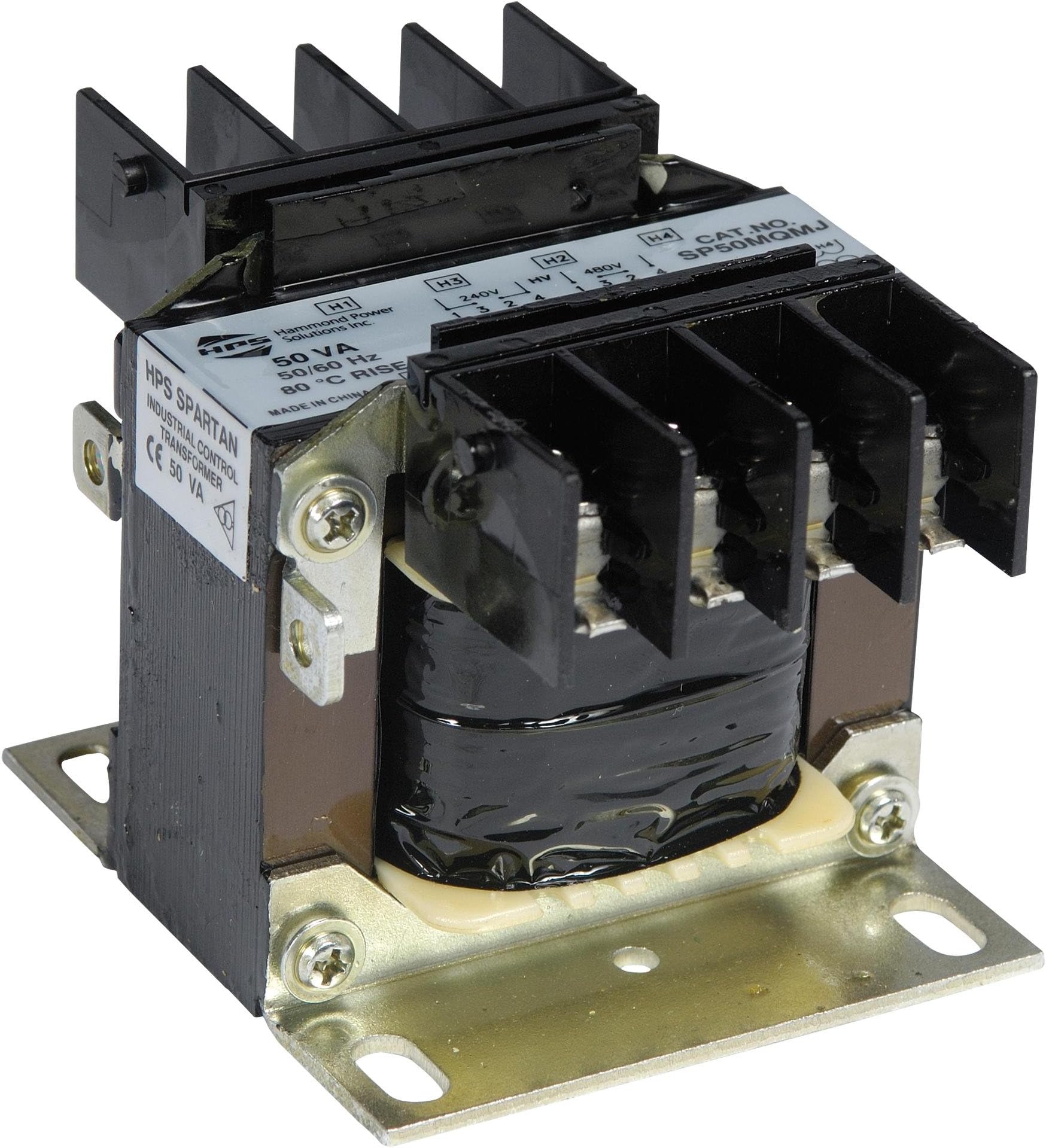 HAMMOND POWER SOLUTIONS SP50SR Isolation Transformer, 50 VA, 12V, 24V, 4.17 A, 190V, 200V, 208V, 380V, 400V, 416V