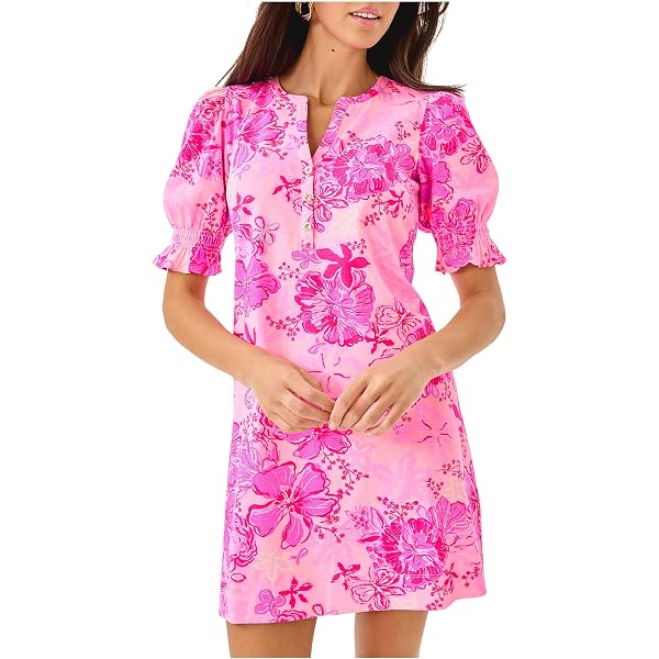 Donna Morgan Square Neck Tiered Mini Dress - Puffed Sleeves, Pockets, Fully Lined, Machine Washable - View #3