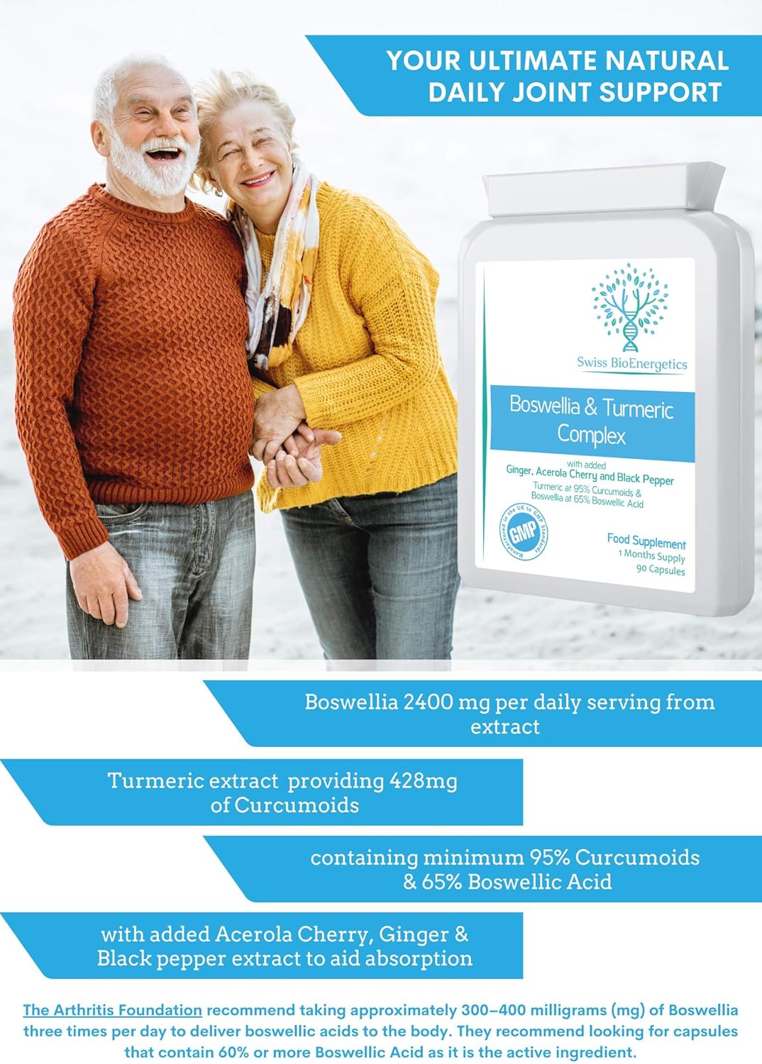 Boswellia & Turmeric Complex, 90 Capsules - Image 4