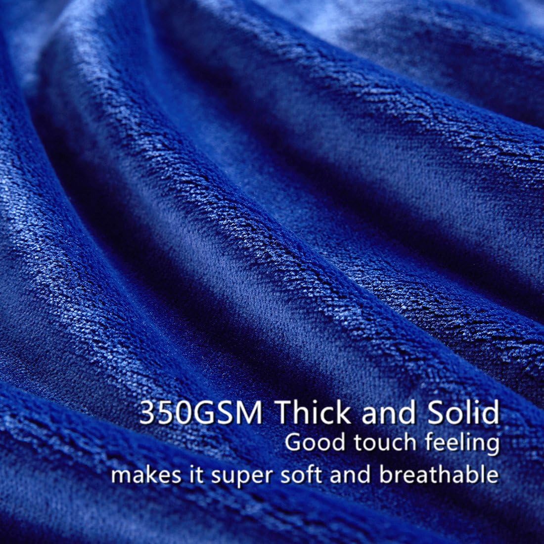 Charm Heart Luxury Fleece Blanket,All Season Super Soft Warm 350GSM Blankets Thick Blanket for Home Bed Blankets Twin Size, Dark Blue 66×90 in: Home & Kitchen