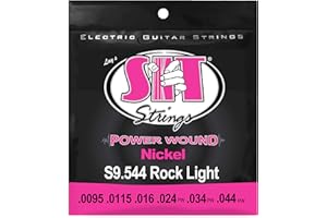 SIT Strings Power Wound Nickel Electric Guitar Strings (S.I.T.), Rock Light 9.5-44, S9.544