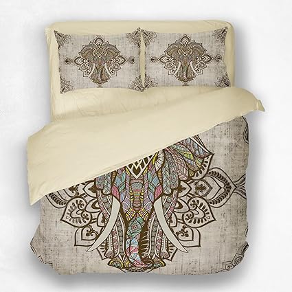 Amazon Com Elephant Bedding Bohemian Duvet Cover Set