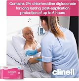 Clinell Chlorhexidine Wash Cloths Pack of 8 - Rinse Free Body Wipes view 3