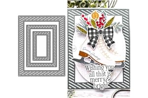 DzIxY Line Borders Metal Cutting Dies for Card Making Kit Embossing Paper Die Cuts Scrapbook Machine Stencils Storage Pockets