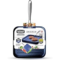 Granite Stone Blue Grill Pan