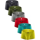 iKingsky Men's Bright Color Boxer Briefs Breathable Bulge Shorts Underwear Sexy Low Rise Trunk Under Panties for Men