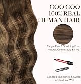 GOO GOO Tape In Hair Extensions 14 inch 100g 40pcs Brown Blonde 4/27/4 view 8