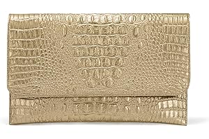 SWEETV CHUNLI Evening Clutch Purses for Women Elegant Wristlet Wallets Crocodile Pattern PU Leather Purse Formal/Wedding