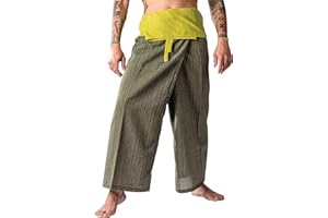 LannaPremium Thai Fisherman Pants Hakuma Pants for Men Women Yoga Pants 2 Tone - Martial Arts Pants
