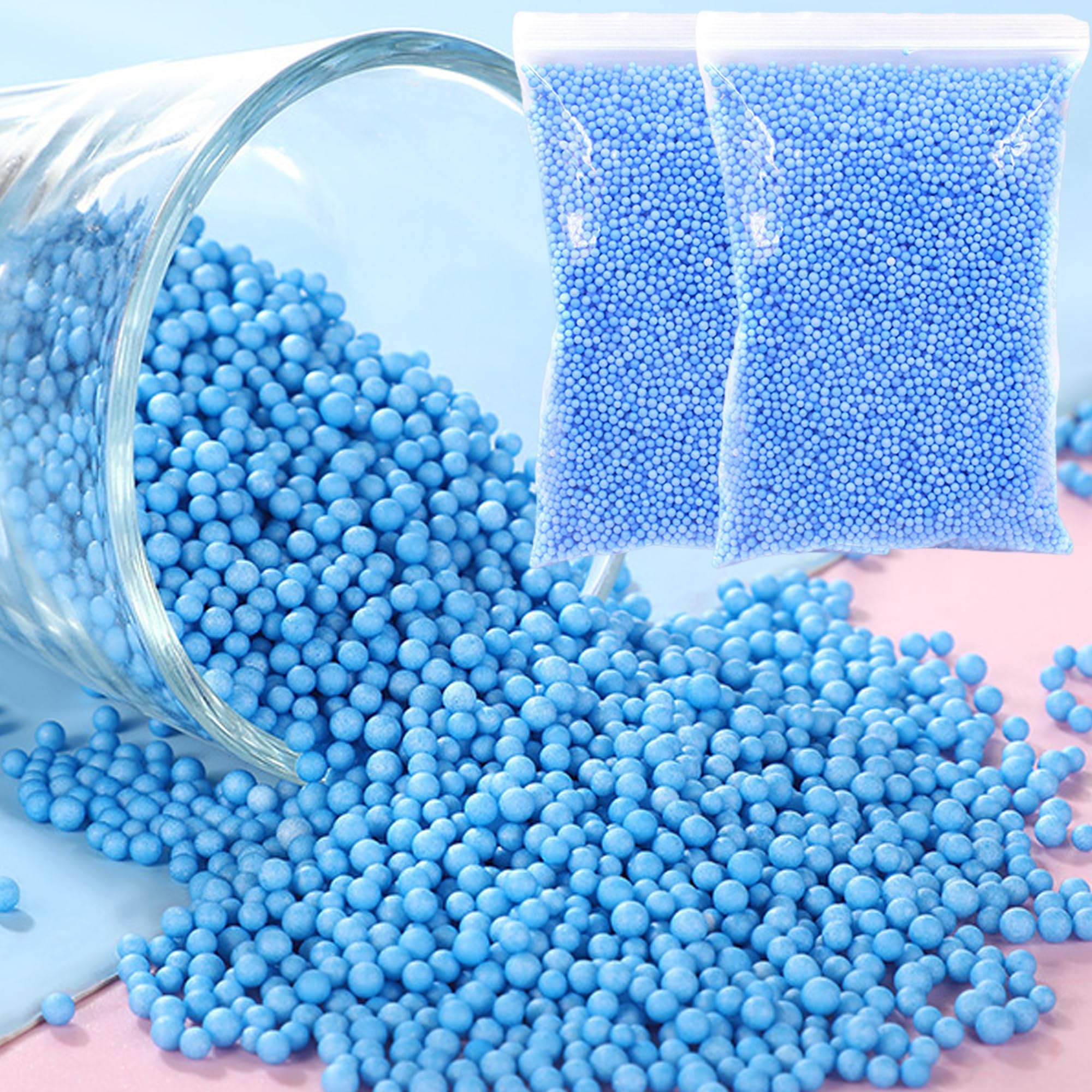 20G Blue Styrofoam Foam Balls for DIY,Slime Supplies,Craft Foam Balls 2.5-3.5mm for Kids DIY Arts Crafts Decorations,Home Decorative,Wedding,Party Decorations