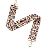 MIRIFRIGE Flower Purse Strap Replacement Embroidery Crossbody Shoulder Strap for Handbag Canvas Purse Extender Accessories